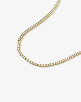 Castlebeard Cynthia 2MM Gold Round-Cut Tennis Choker Necklace, view 3