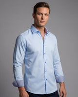 Castlebeard Daniel Button-Up Shirt With Contrast Details // Blue // Contemporary Fit (Regular), view 4