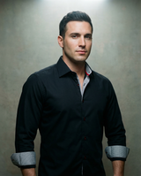 Castlebeard Donny// Cotton Knit-Stretch Button-Up Shirt With Contrast Details // Black // Tailored Fit (Fitted), view 4