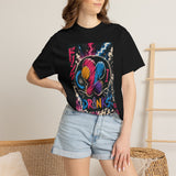 Castlebeard Drinks Skull Graphic T-Shirt — Neon Vaporwave Japanese Streetwear, view 5