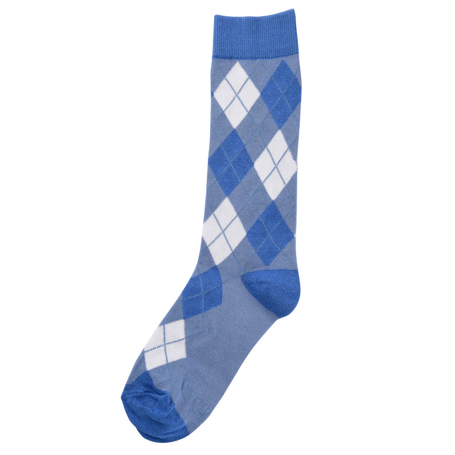 Castlebeard Dusty Blue Argyle Socks