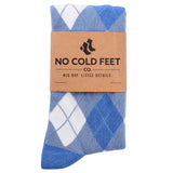 Castlebeard Dusty Blue Argyle Socks, view 2