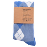 Castlebeard Dusty Blue Argyle Socks, view 3