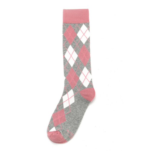 Castlebeard Dusty Rose Argyle Socks