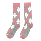 Castlebeard Dusty Rose Argyle Socks, view 3