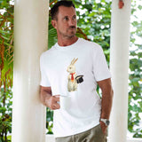 Castlebeard Easter Hawaiian Tee For Men Best Easter Wishes Tee Crew Neck 100% Cotton - WHITE, view 2