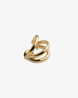 Castlebeard Ellen Sculptural Triple Loop Gold Ear Cuff, view 3
