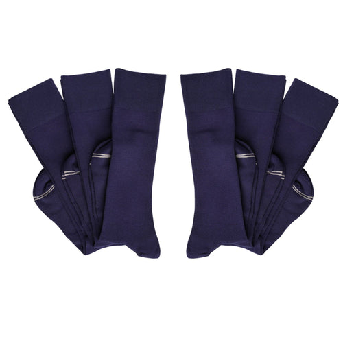 Castlebeard Elton 6-Pack - Navy Dress Socks