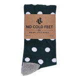 Castlebeard Emerald Green with White Polka Dot Socks, view 2