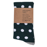Castlebeard Emerald Green with White Polka Dot Socks, view 3