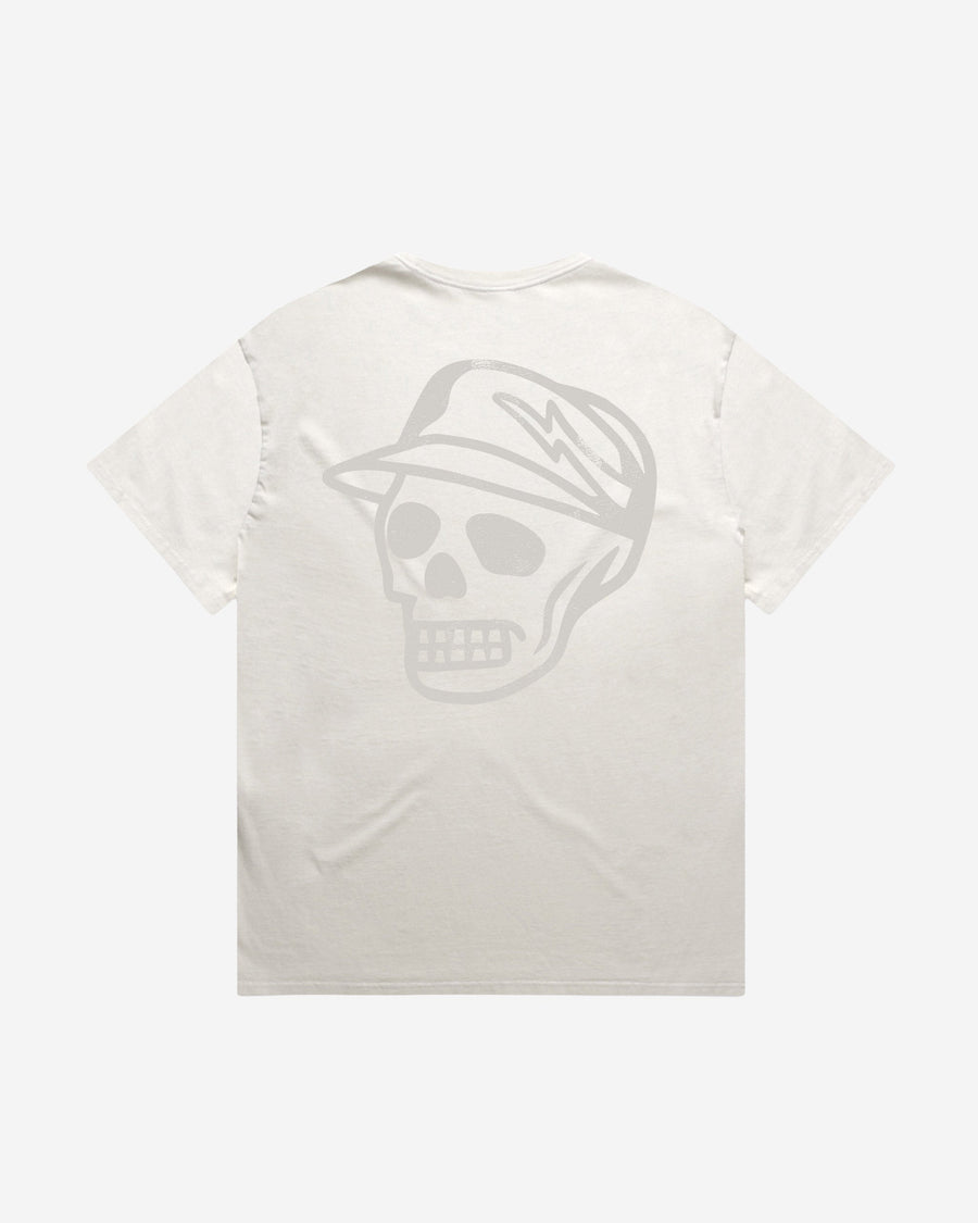 Castlebeard Faded Skull Caddie Tee - Faded Bone
