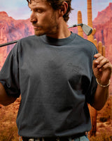 Castlebeard Faded Skull Caddie Tee - Faded Indigo, view 2