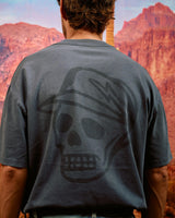 Castlebeard Faded Skull Caddie Tee - Faded Indigo, view 6