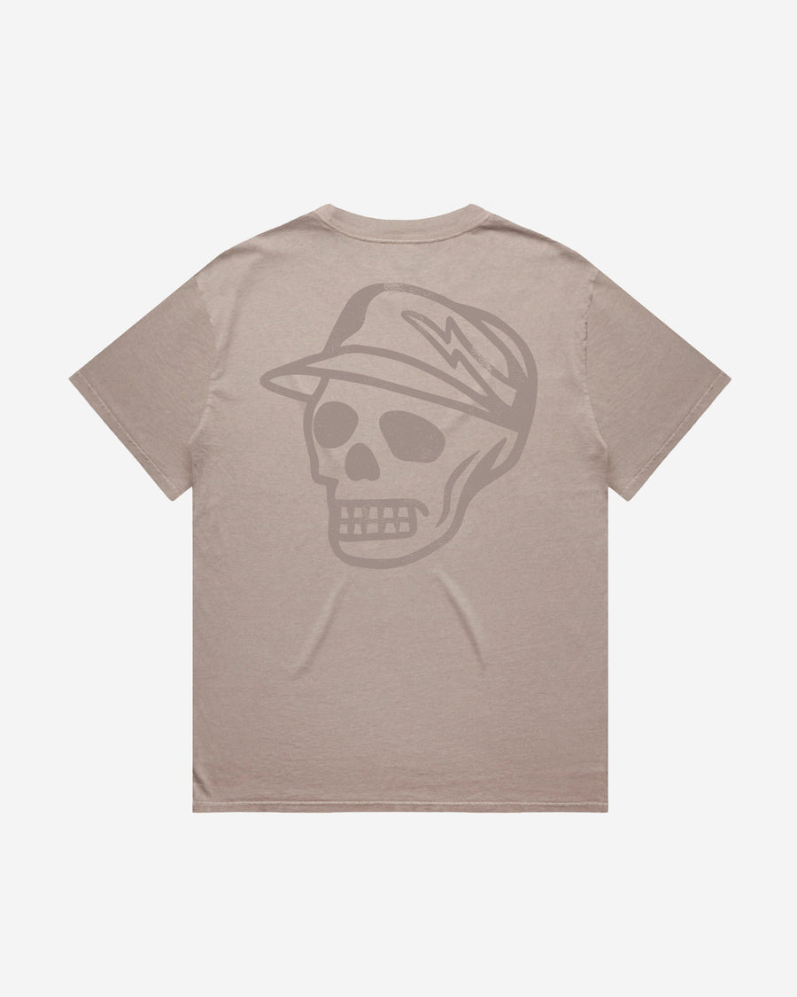 Castlebeard Faded Skull Caddie Tee - Faded Mushroom
