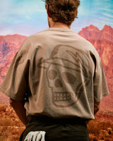 Castlebeard Faded Skull Caddie Tee - Faded Mushroom, view 4