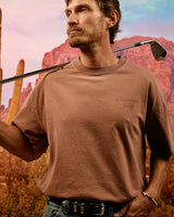 Castlebeard Faded Skull Caddie Tee - Faded Salmon, view 2