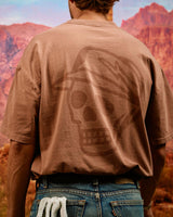 Castlebeard Faded Skull Caddie Tee - Faded Salmon, view 4