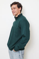 Castlebeard Men's Organic Cotton French Terry Quarter Zip Sweatshirt, view 2