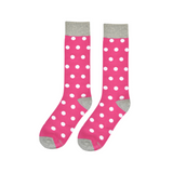 Castlebeard Fuchsia with White Polka Dot Socks, view 2