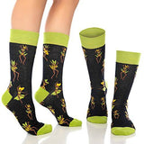 Castlebeard Fun Crew Socks 6-Pack, Cats & Music Mix, view 2