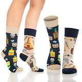 Castlebeard Fun Crew Socks 6-Pack, Cheese & Comics Mix, view 2