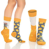 Castlebeard Fun Crew Socks 6-Pack, Cheese & Comics Mix, view 3