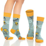 Castlebeard Fun Crew Socks 6-Pack, Coffee & Science Mix, view 4