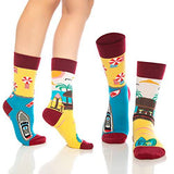 Castlebeard Fun Crew Socks 6-Pack, Coffee & Science Mix, view 5