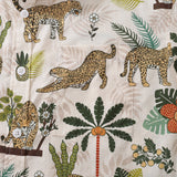 Castlebeard Funky Hawaiian Shirt For Men Adventure of the Jaguar Print Button Down Shirt By Julia Madoka, view 3