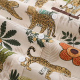 Castlebeard Funky Hawaiian Shirt For Men Adventure of the Jaguar Print Button Down Shirt By Julia Madoka, view 5