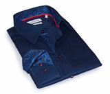 Castlebeard Geo  Button-Up Shirt With Contrast Details // Navy // Contemporary Fit (Regular), view 2