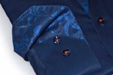 Castlebeard Geo  Button-Up Shirt With Contrast Details // Navy // Contemporary Fit (Regular), view 3