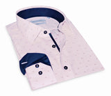 Castlebeard George Button-Up Shirt With Contrast Details // Pink // Contemporary Fit (Regular) - final sale, view 4