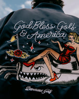 Castlebeard God Bless America Bomber Jacket - Navy, view 5