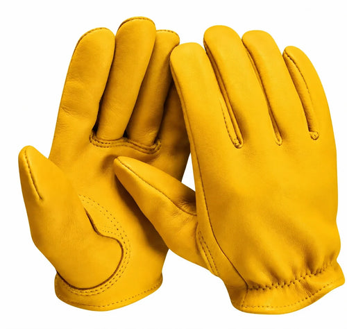 Castlebeard Gold Short Wrist Deerskin Gloves