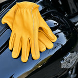 Castlebeard Gold Short Wrist Deerskin Gloves, view 3