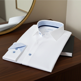 Castlebeard Gordon Button-Up Shirt With Contrast Details // White // Contemporary Fit (Regular), view 4
