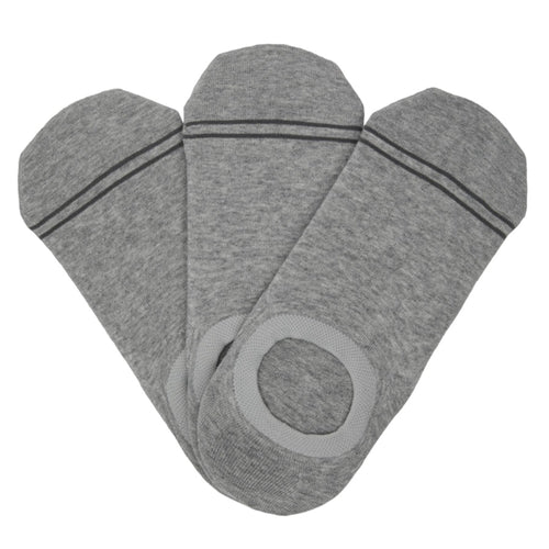 Castlebeard Grey  No Show Socks - 3 Pack
