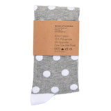 Castlebeard Grey Socks with White Polka Dot Socks, view 3