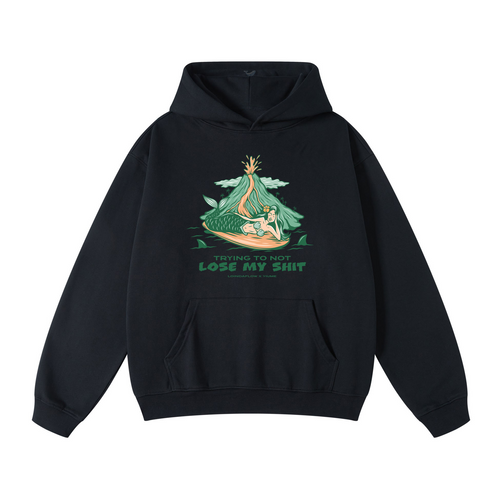 Castlebeard Hawaiian Hoodie For Men Hang Loose By Loindaflow Print Hoodie - BLACK By Laihha Organna