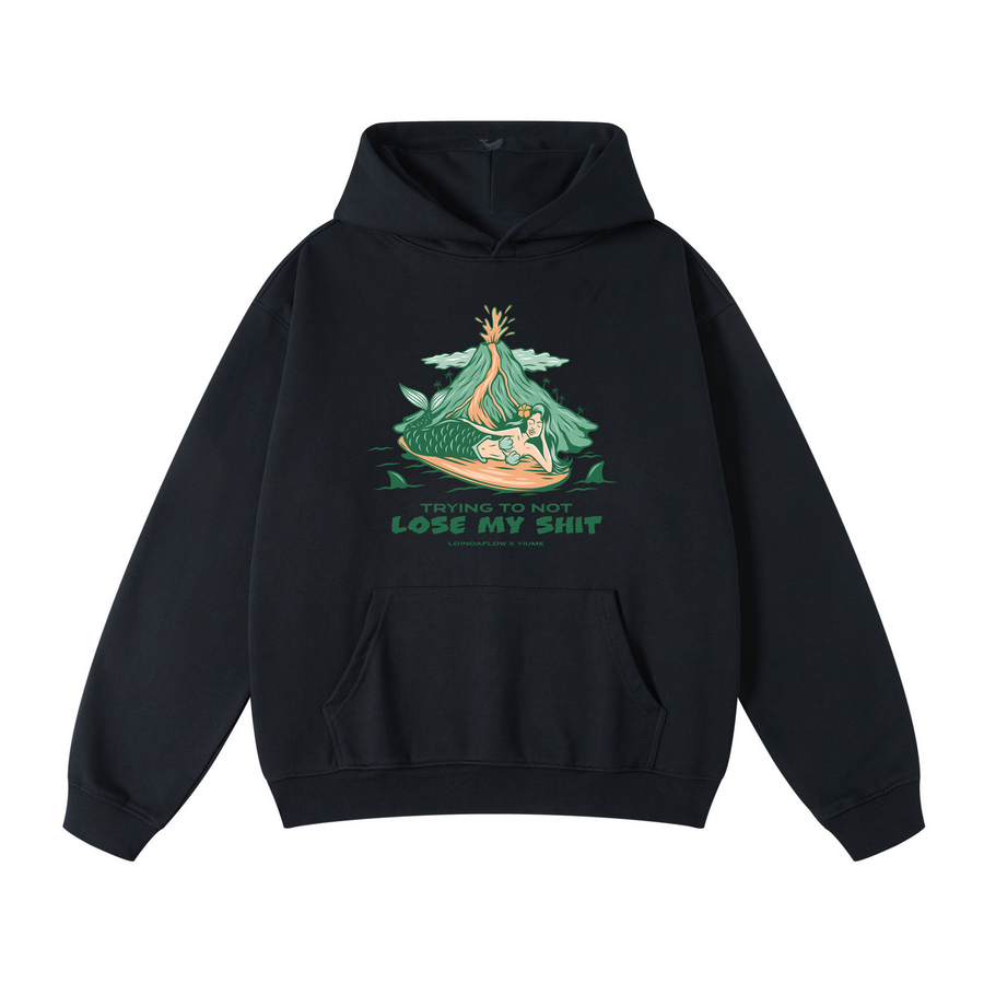Castlebeard Hawaiian Hoodie For Men Hang Loose By Loindaflow Print Hoodie - BLACK By Laihha Organna