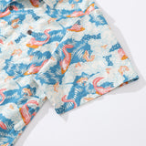 Castlebeard Hawaiian Shirt For Axolotl Fun Surfing By Jillian Anderson Shirt Camp Collar 100% Cotton, view 4