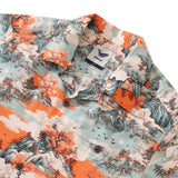 Castlebeard Hawaiian Shirt For Men 1950s Vintage Nature's Majesty Shirt Camp Collar 100% Cotton By Amy, view 2