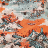 Castlebeard Hawaiian Shirt For Men 1950s Vintage Nature's Majesty Shirt Camp Collar 100% Cotton By Amy, view 3