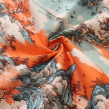 Castlebeard Hawaiian Shirt For Men 1950s Vintage Nature's Majesty Shirt Camp Collar 100% Cotton By Amy, view 6