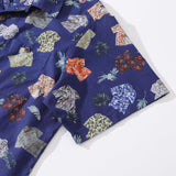 Castlebeard Hawaiian Shirt For Men Aloha Fusion Shirt Camp Collar 100% Cotton By Sun, view 4