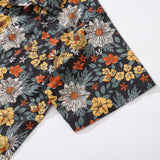 Castlebeard Hawaiian Shirt For Men Autumn Garden Print Shirt Camp Collar 100% Cotton By Sherry, view 4