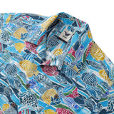 Castlebeard Hawaiian Shirt For Men Colored Fish Shirt Camp Collar 100% Cotton By Amy, view 2