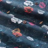 Castlebeard Hawaiian Shirt For Men Cranes Over Flowers By Véronique Shirt Camp Collar 100% Cotton, view 5