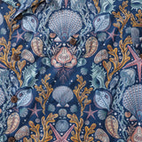 Castlebeard Hawaiian Shirt For Men Deep Sea Damask By Rebecca Elfast Shirt Camp Collar 100% Cotton, view 3